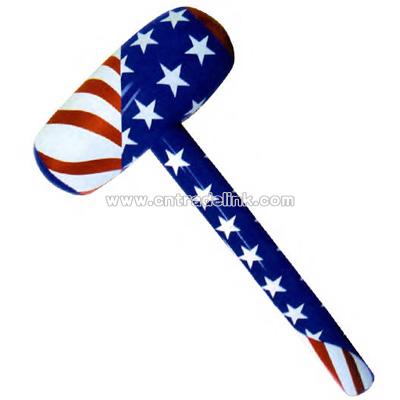 Inflatable stars and stripe patriotic hammer