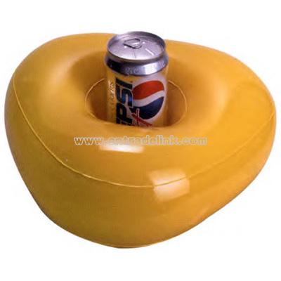 Inflatable triangle shape drink holder