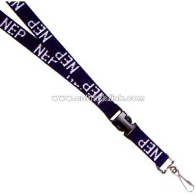 J-hook with square attachment - Woven neck lanyard