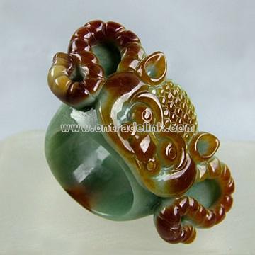 Jadeite Jade Hand-Carved Ring