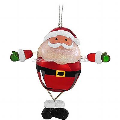 Jingle Bell Santa Ornament