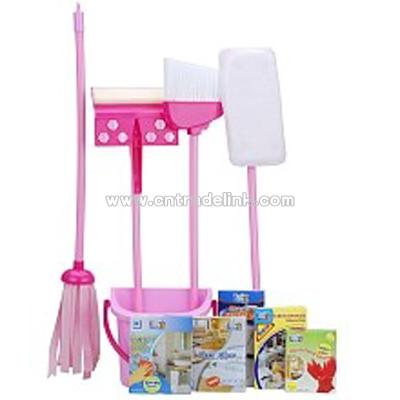 Just Like Home Deluxe Cleaning Set - Pink
