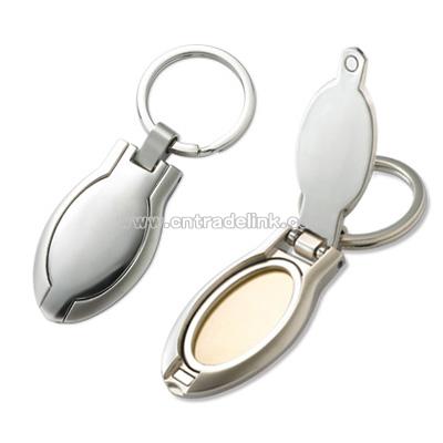 Key Chain with Oval Photo Frame