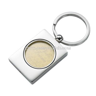 Key Chain with Round Photo Frame