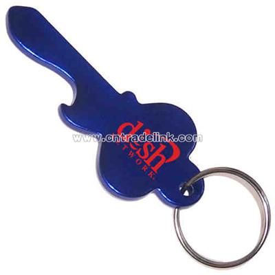 Key shape bottle opener and key ring