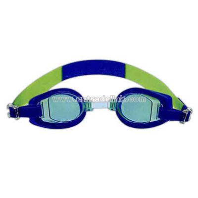 Kid's blue silicon swimming goggles