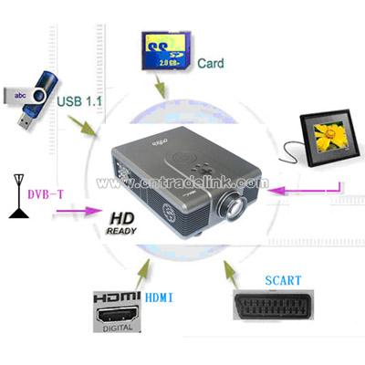 LCD Projector TV with DVB-T& Card Reader&HDMI