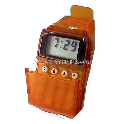 LCD Watch with Radio and 8-digit Calculator