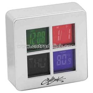 LCD clock with thermometer