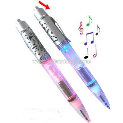 LED flash musical pen