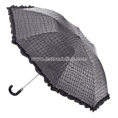 Ladies High Shine Croc Folding Umbrella