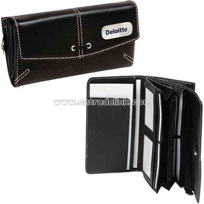 Ladies' genuine leather clutch wallet