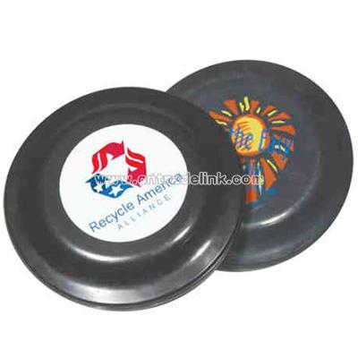 Large recycled black frisbee flyer