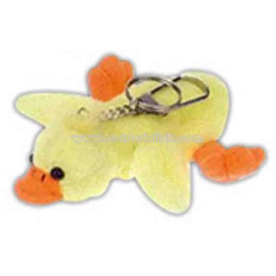 Laying duck animal toys with Keychain