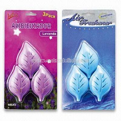 Leaf-shaped Gel Air Freshener with Plastic Can