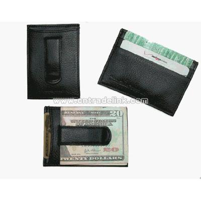 Leather Money Clip and Card Holder by Perry Ellis