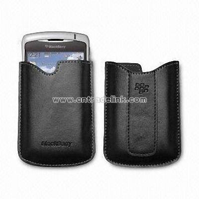Leather Pouch Case for Blackberry Mobile Phone