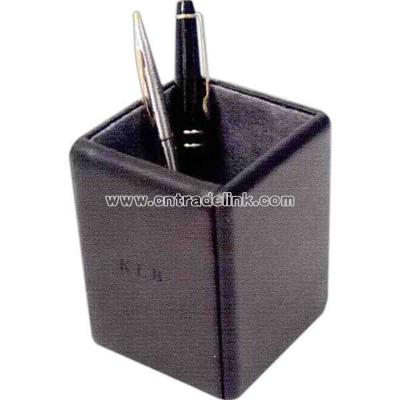Leather pen/pencil holder