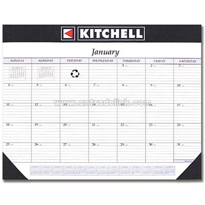 Leatherette Desk Pad Calendar