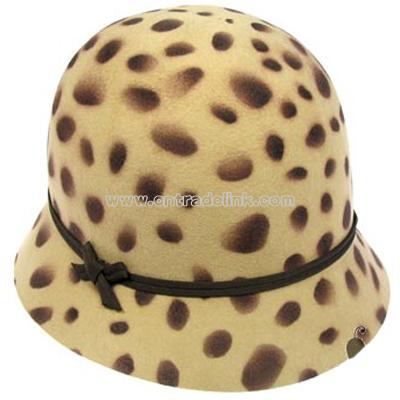 Leopard Cloche bucket hat