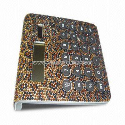 Leopard Crystal Beaded Calculator