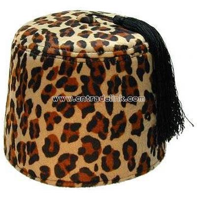 Leopard Fez hat