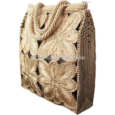 Light Brown Crochet Handbag