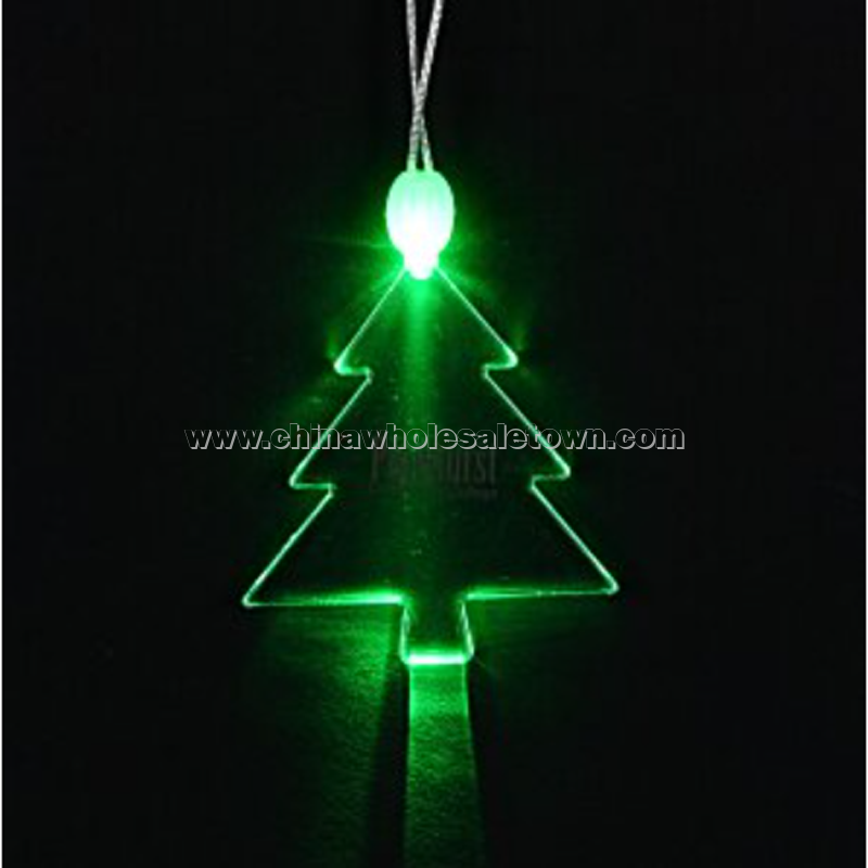 Light-Up Pendant Necklace - Pine Tree