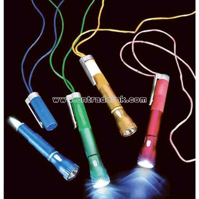 Light up pen necklace with LED