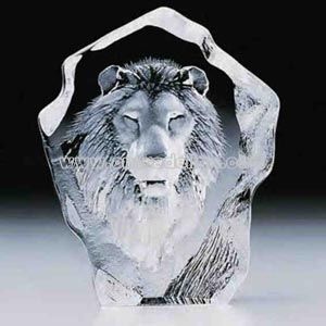 Lion - Full lead crystal award