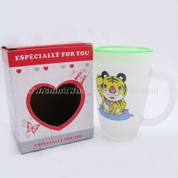 Little Tiger frosted glass mug