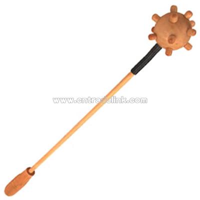 Long stick knobby ball back or whole body wooden massager