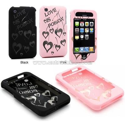 Love Transparent Laser Cut Shell Case for iPhone 3G