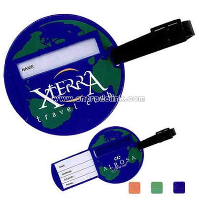Luggage tag with secure closure.