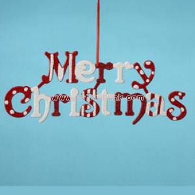MERRY CHRISTMAS SIGN ORNAMENT