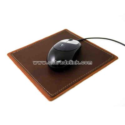 Machine Sewn - Leather mouse pad