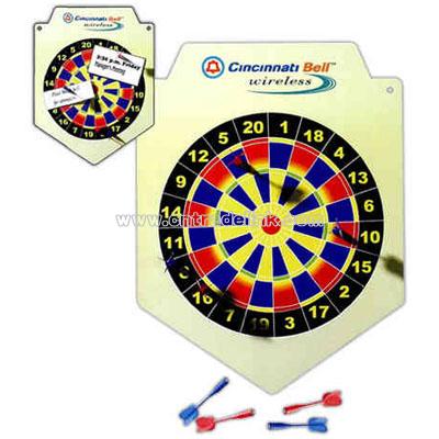 Magnetic dart game and note board