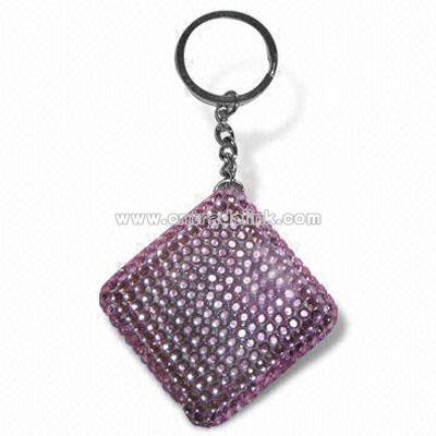 Measuring Tape with Rhinestones and Keychain