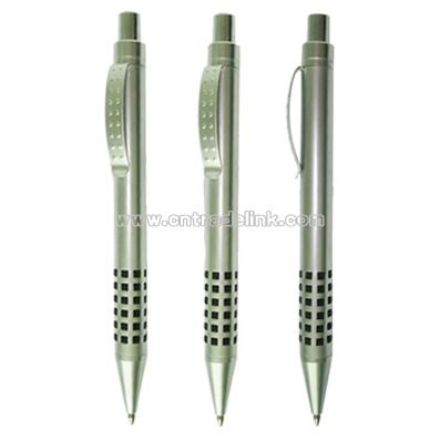 Metal Ball Pen with Square Silicon Dots Grip