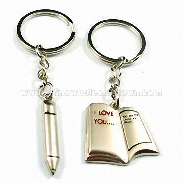 Metal Couple Keychains