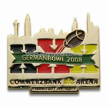 Metal Pin Badge with German Bowl Design