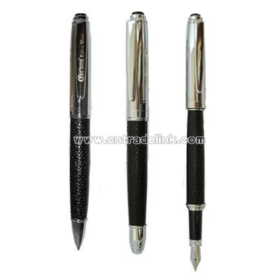Metal leather ball pen
