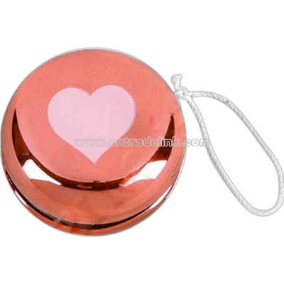 Metallic heart yo-yo