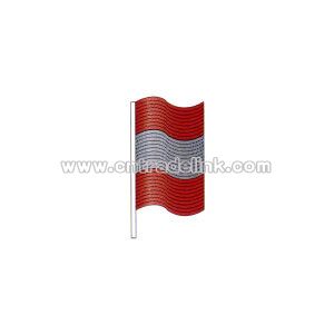 Metallic hula antenna flag
