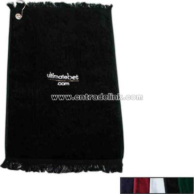 Microfiber golf towel with nylon sleeve