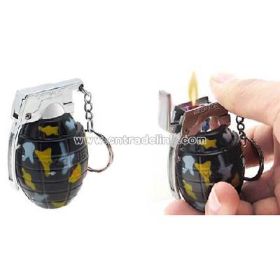 Miliaria Hand Grenade Key Ring Cigarette Gas Lighter