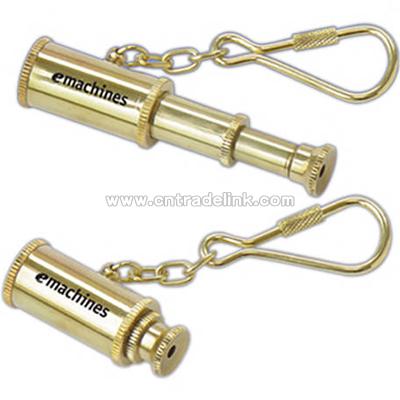 Mini Brass 3 Section Telescope With KeyChain