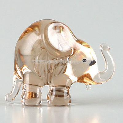 Mini Elephant Glass Figurine