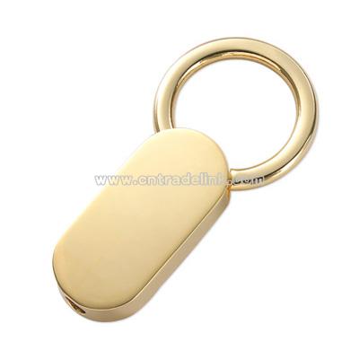 Mini Gold Oblong Key Chain