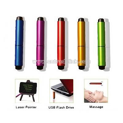 Mini Metal USB Memory Stick with Laser Pointer and Massage function